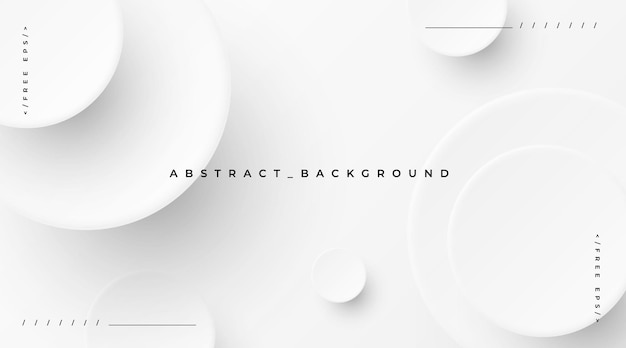 Abstract and minimalist white background with neumorphism elements