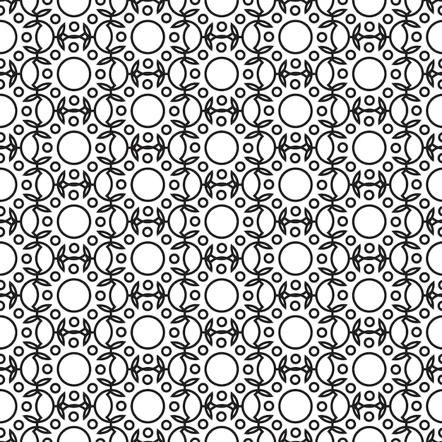 Abstract minimalistic seamless pattern with repeating geometric structure in monochrome style illustration