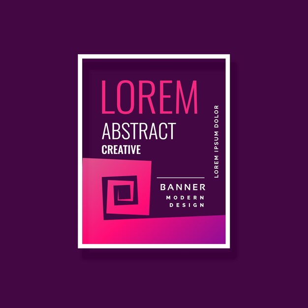 Abstract modern banner template design