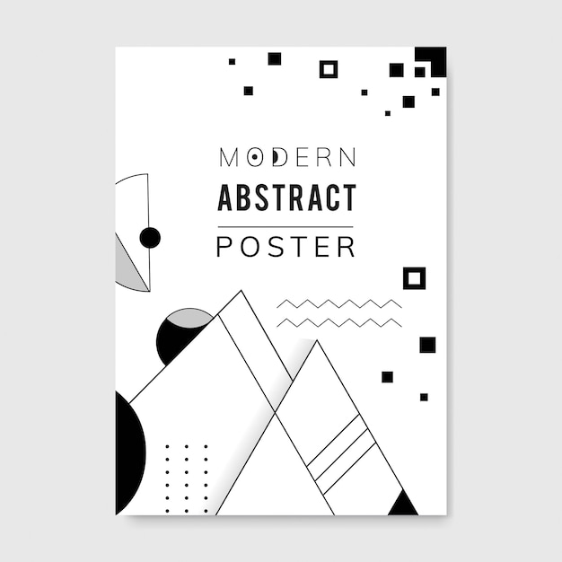 Free vector abstract modern black and white template