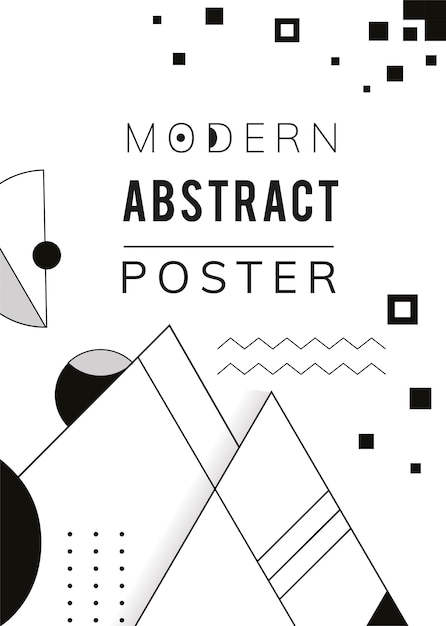 Abstract modern black and white template