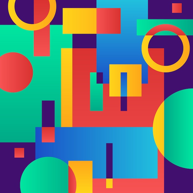 Free vector abstract modern blue with geometric objects