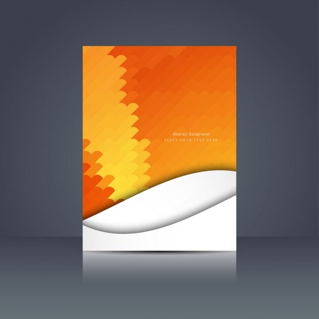 Free vector abstract modern brochure in orange color