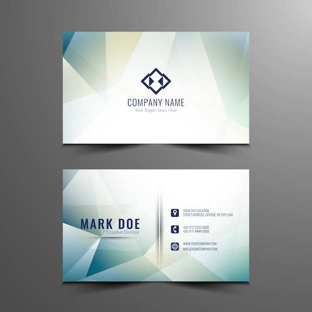 Free vector abstract modern business card design