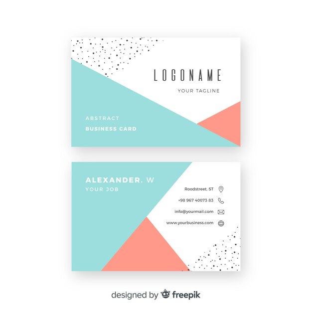 Abstract modern business card template