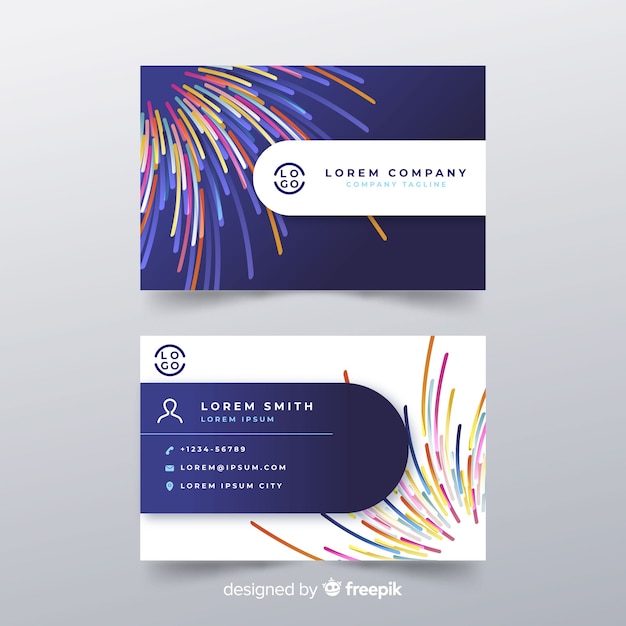 Free vector abstract and modern business card template