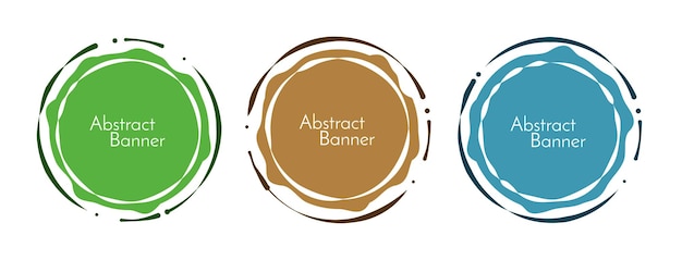 Free vector abstract modern circular design shape banners set