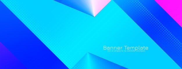 Abstract modern colorful geometric blue banner template
