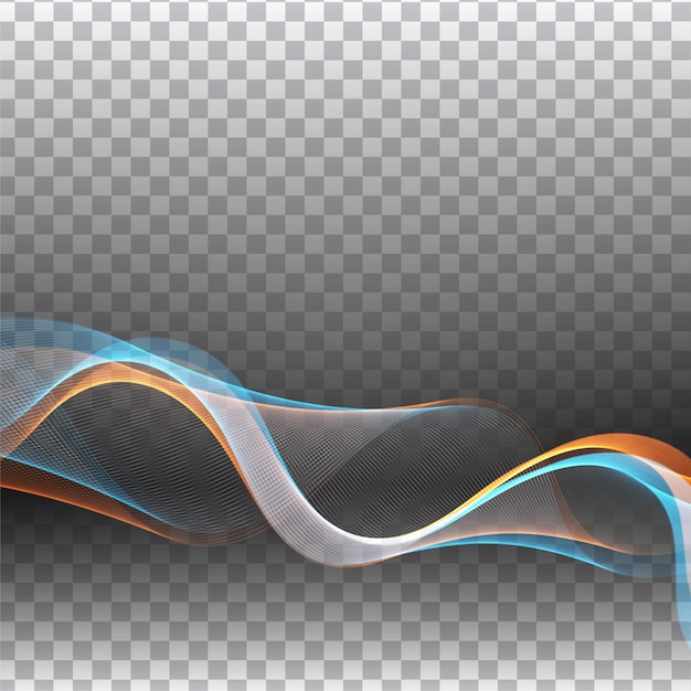 Free vector abstract modern colorful wave transparent
