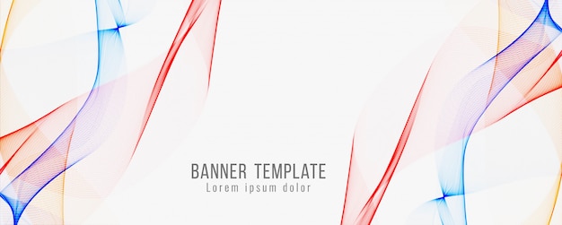 Abstract modern colorful wavy banner template