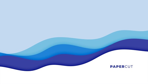 abstract and modern curvy layered poster in papercut style