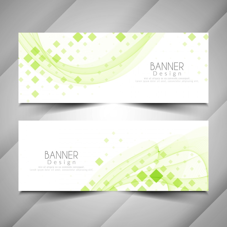 Free Vector abstract modern elegant banners design set