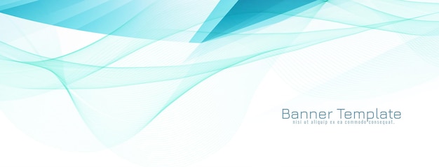 Free vector abstract modern elegant blue wave banner