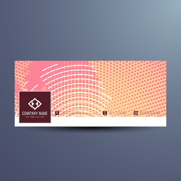 Abstract modern facebook banner design