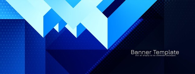 Abstract modern geometric blue business banner template