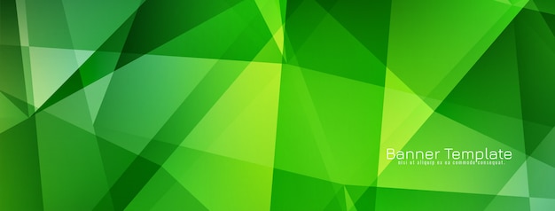 Free vector abstract modern geometric green banner design