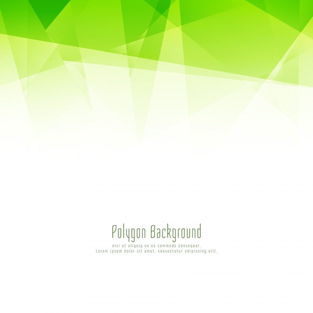 無料ベクター 抽象的なモダンなグリーンポリゴンデザインの背景