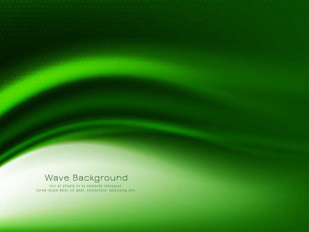 Free vector abstract modern green wave design background