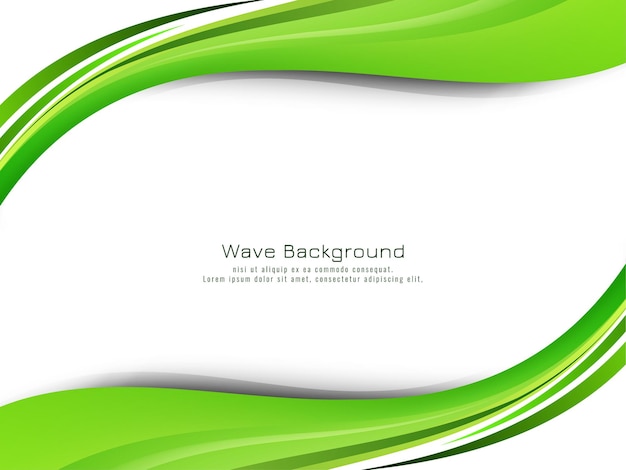 Бесплатное векторное изображение Абстрактная современная зеленая волна