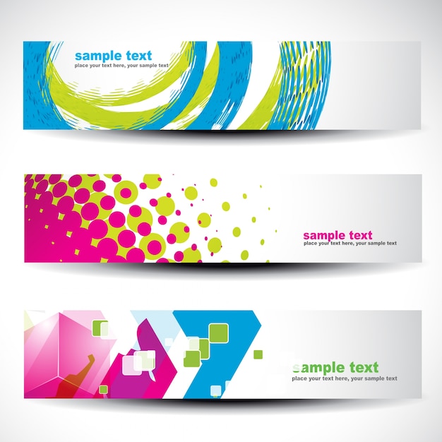 Abstract modern headers