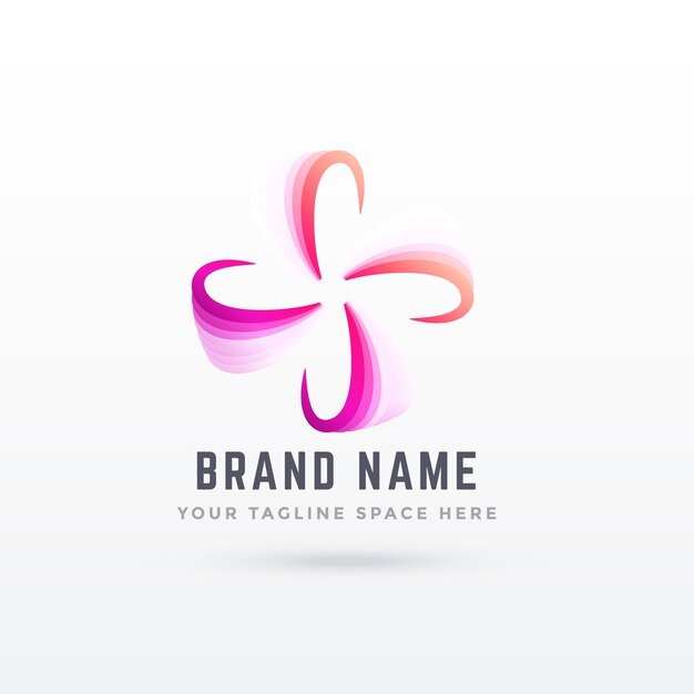 Абстрактный дизайн логотипа в цветочном стиле