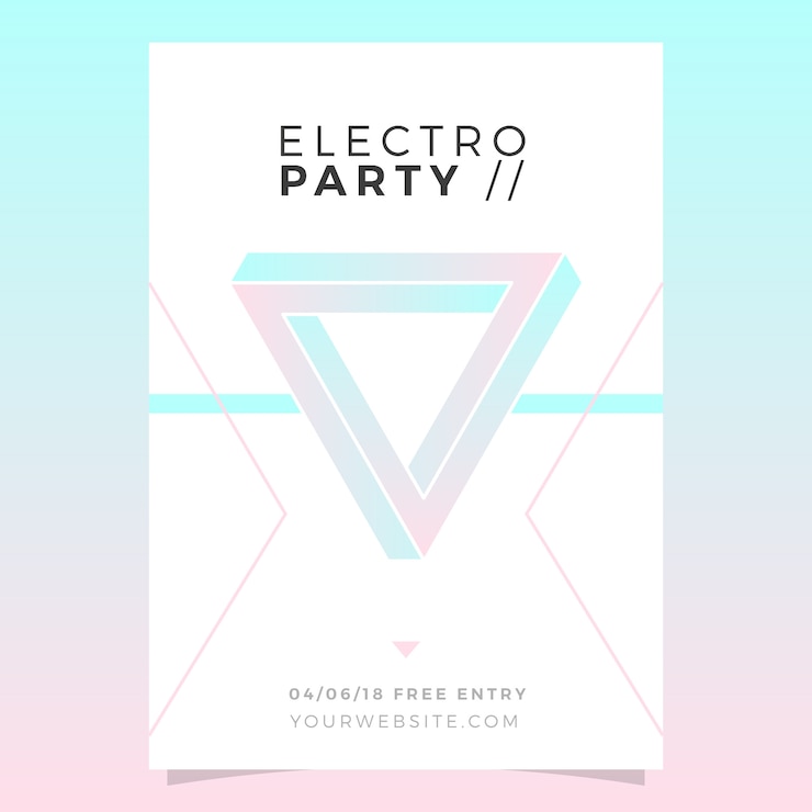 Free Vector abstract modern poster for party