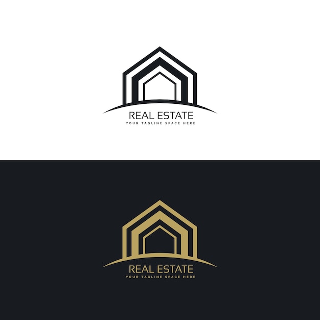 Vettore gratuito moderno immobiliare business logo design concept