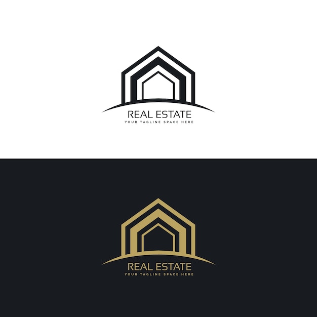 Современная концепция дизайна логотипа в сфере недвижимости