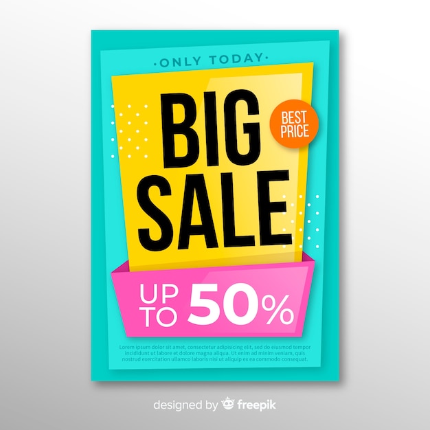 Free Vector | Abstract modern sale flyer template