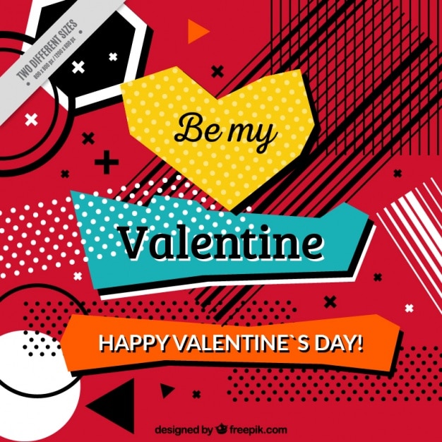 Free vector abstract modern valentine background