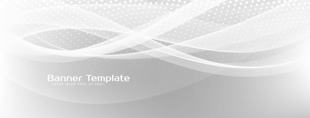 Abstract modern wave banner template