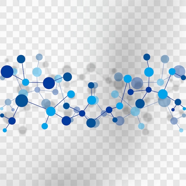 Free vector abstract molecules background