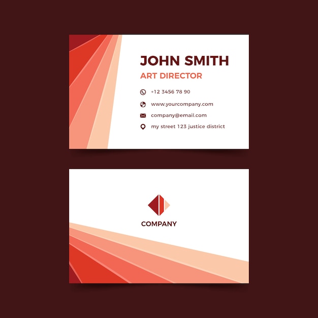 Abstract monochromatic business card template