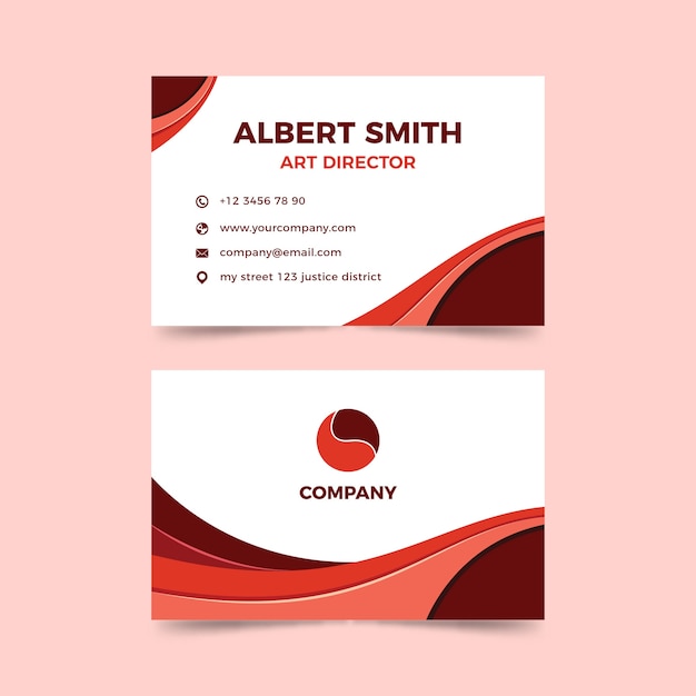 Abstract monochromatic business card template