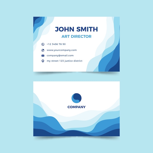 Free vector abstract monochromatic business card template