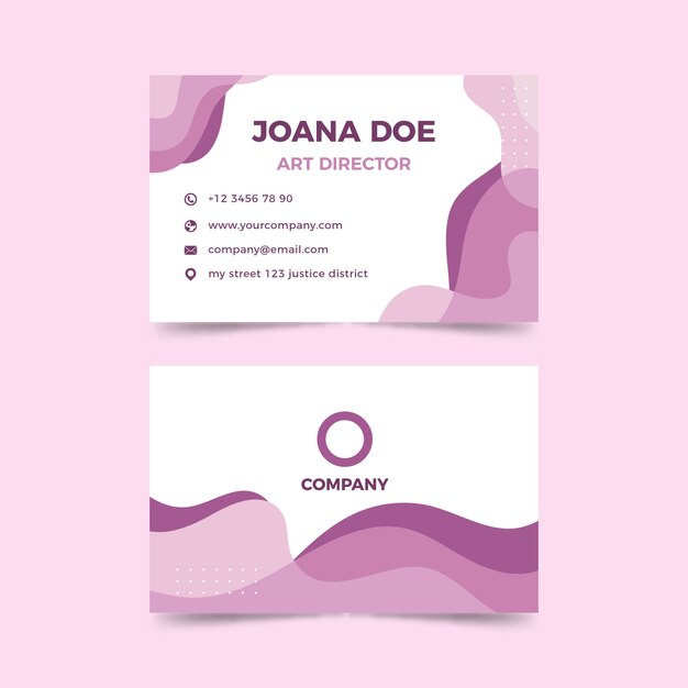 Abstract monochromatic business card template