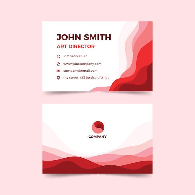 Free vector abstract monochromatic business card template