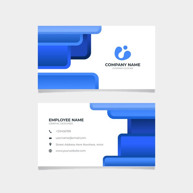 Abstract monochromatic business card template