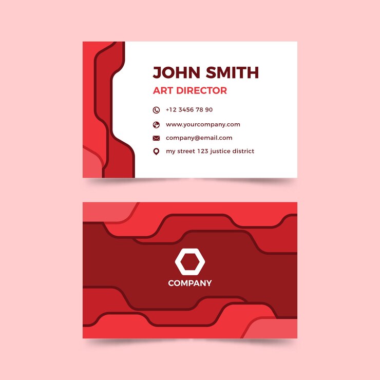 Free Vector abstract monochromatic business card template