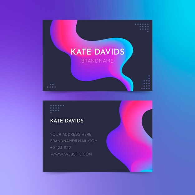 Abstract monochromatic business card template