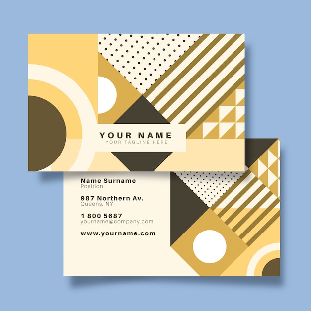 Free vector abstract monochromatic business card template