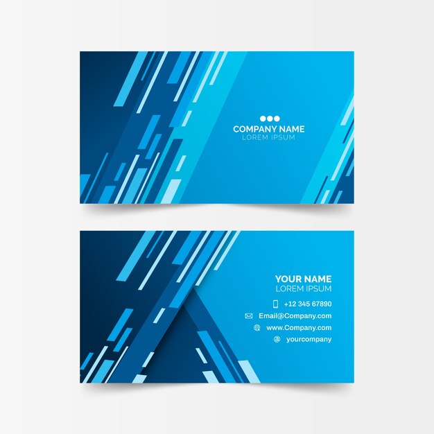 Abstract monochromatic business card template