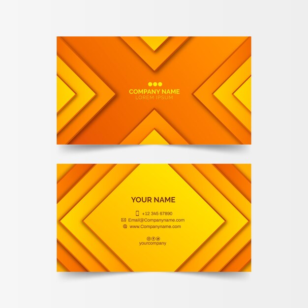 Abstract monochromatic business card template