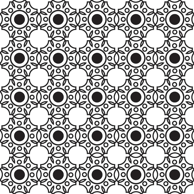 Abstract monochrome seamless pattern with connected repeating geometric structure in minimalistic style illustration