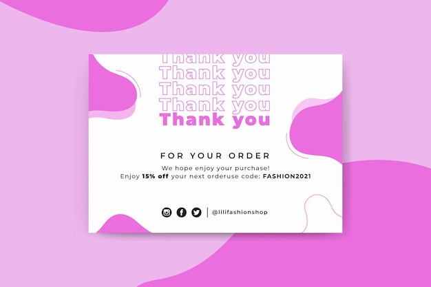 Abstract monocolor fashion card template