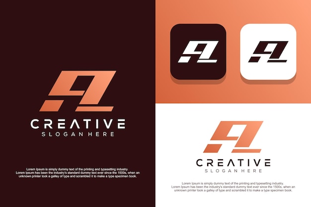 Premium Vector | Abstract monogram letter f l logo design