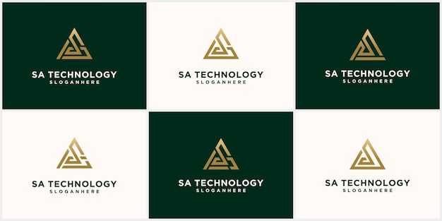 Premium Vector Set Of Creative Monogram Letter Sa Logo Design Premium Vector Set Of Creative Monogram Letter Sa Logo Design