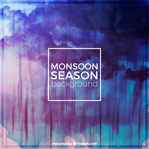 Free vector abstract monsoon watercolor background