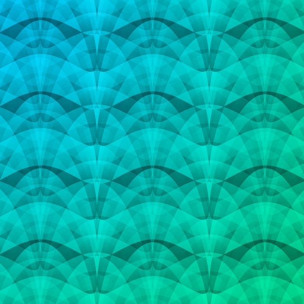 Abstract mosaic overlay of repeating structure with geometric shapes in turquoise colors illustration
