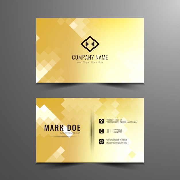 Free vector abstract mosaic pattern business card